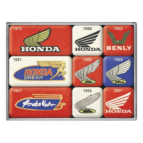 Magneetset Honda MC Logo Evolution | Nostalgic-Art