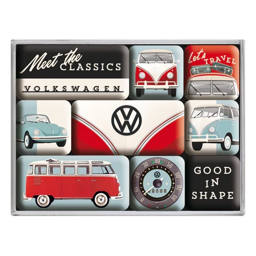 Magneetset Volkswagen Meet The Classics | Nostalgic-Art