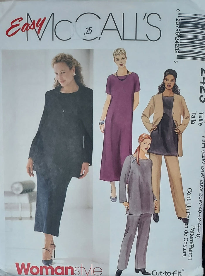 McCalls 2423, Womens Separates, Uncut Sewing Pattern, Plus Sizes