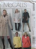 McCalls M5525, Misses Coats, Jackets, Lined, Uncut Sewing Pattern