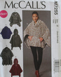 McCalls M7255, Misses Ponchos with Belt, Uncut Sewing Pattern
