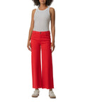 Meg High Rise Wide Leg Raw Hem (Tomato)