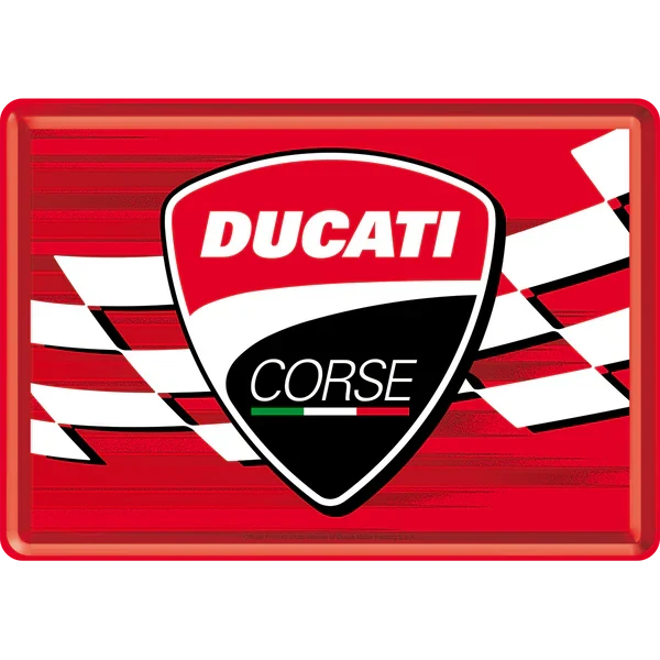 Metalen postkaart Ducati Corse | Nostalgic-Art