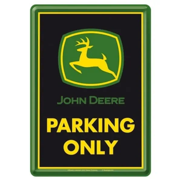 Metalen postkaart John Deere Parking Only | Nostalgic-Art