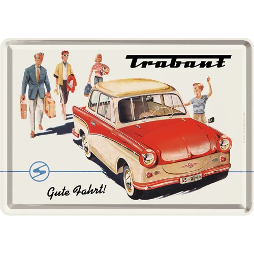 Metalen postkaart Trabant Gute Fahrt | Nostalgic-Art