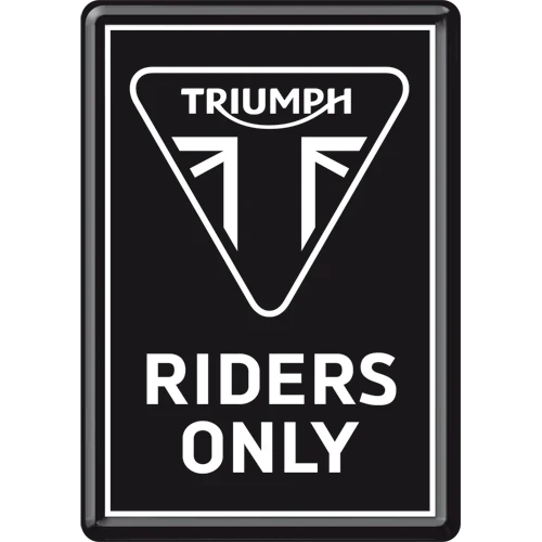 Metalen postkaart Triumph Riders Only | Nostalgic-Art