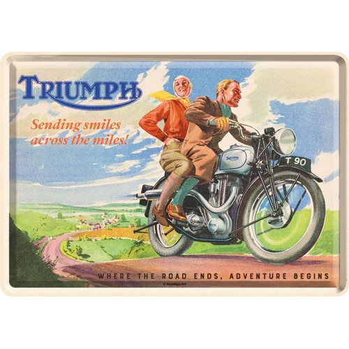 Metalen postkaart Triumph Sending Smiles | Nostalgic-Art