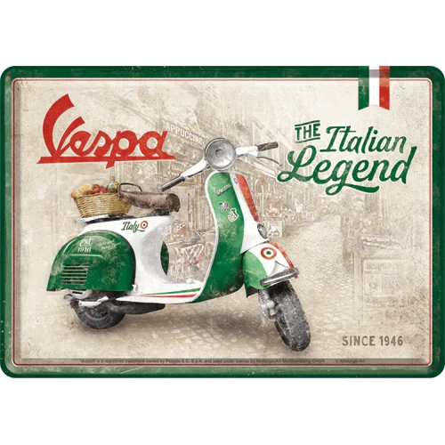 Metalen postkaart Vespa Italian Legend | Nostalgic-Art