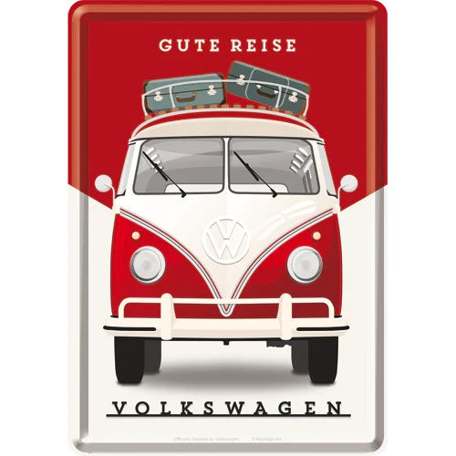 Metalen postkaart Volkswagen Gute Reise | Nostalgic-Art