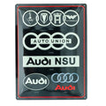 Metalen wandbord Audi Logo Evolution 30x40cm | Nostalgic-Art