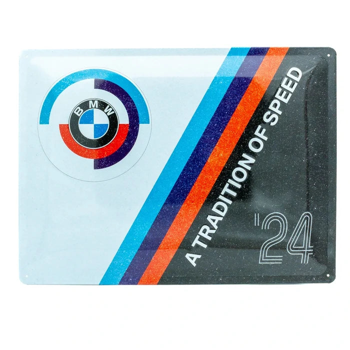 Metalen wandbord BMW Motorsport Tradition of Speed 30x40cm | Nostalgic-Art