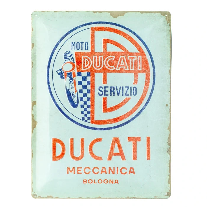 Metalen wandbord Ducati 30x40cm | Nostalgic-Art
