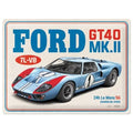 Metalen wandbord Ford GT40 24H Le Mans 1966 30x40cm | Nostalgic-Art