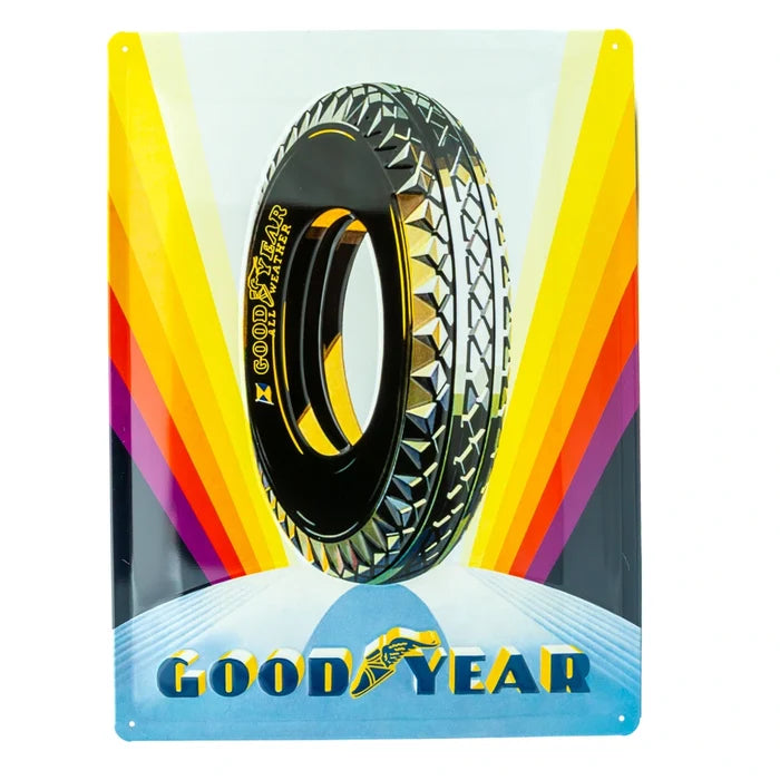 Metalen wandbord Goodyear Tires Rainbow 30x40cm | Nostalgic-Art
