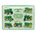 Metalen wandbord John Deere logo evolutie 30x40cm | Nostalgic-Art