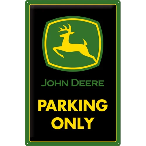 Metalen wandbord John Deere Parking Only 40x60 | Nostalgic-Art