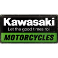 Metalen wandbord Kawasaki Motorcycles 25x50 | Nostalgic-Art