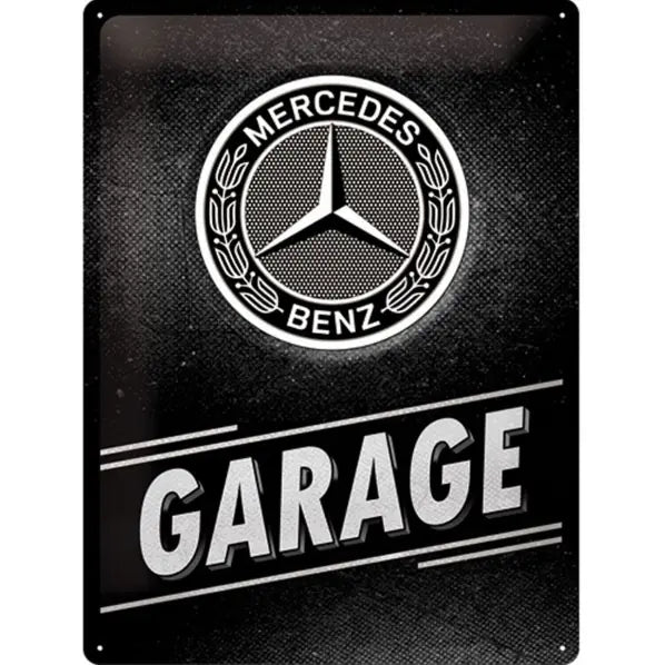 Metalen wandbord Mercedes-Benz garage 30x40cm | Nostalgic-Art