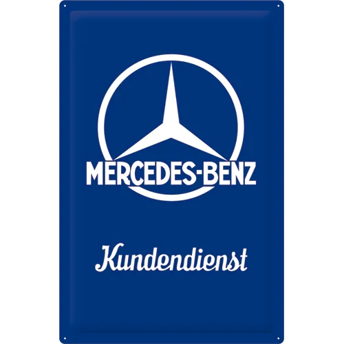 Metalen wandbord Mercedes-Benz Kundendienst 40x60 | Nostalgic-Art