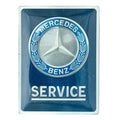 Metalen wandbord Mercedes-Benz Service 30x40cm (oud logo) | Nostalgic-Art