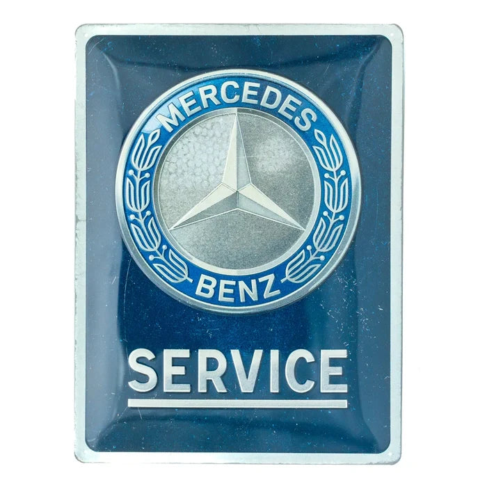 Metalen wandbord Mercedes-Benz Service 30x40cm (oud logo) | Nostalgic-Art