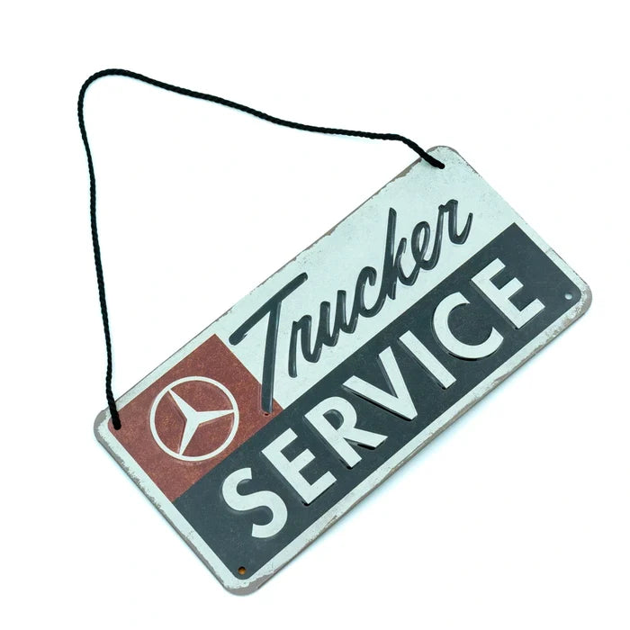 Metalen wandbord Mercedes Trucker Service Hangend | Nostalgic-Art