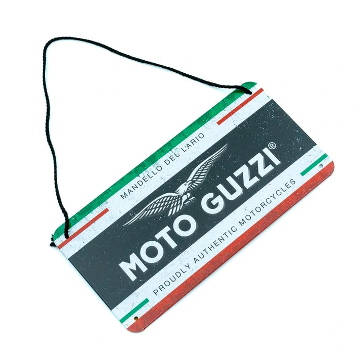 Metalen wandbord Moto Guzzi Italian Motorcycles Hangend | Nostalgic-Art