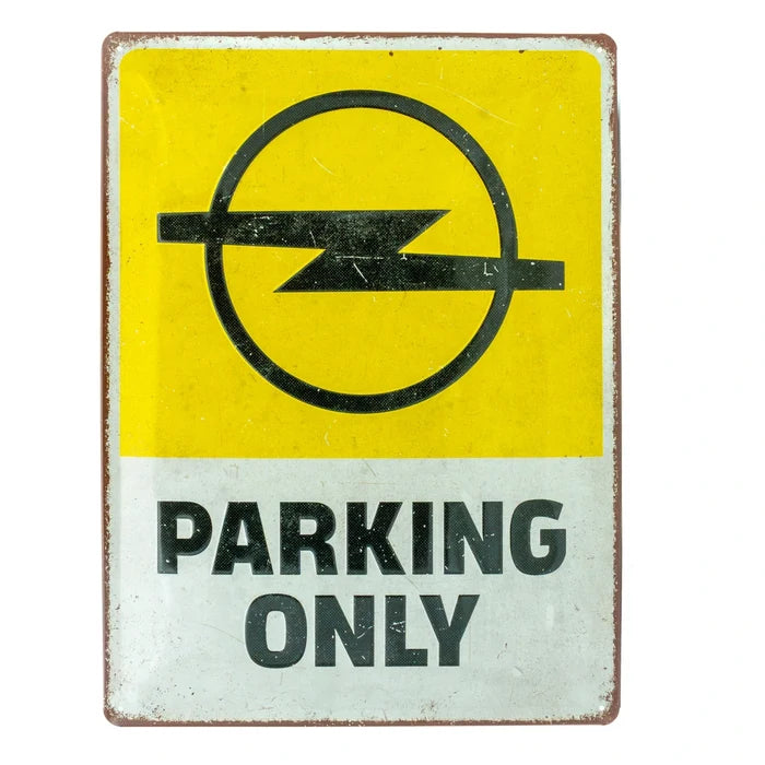 Metalen wandbord Opel Parking Only 30x40cm | Nostalgic-Art