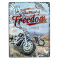 Metalen wandbord Route 66 Freedom 30x40 cm | Nostalgic-Art