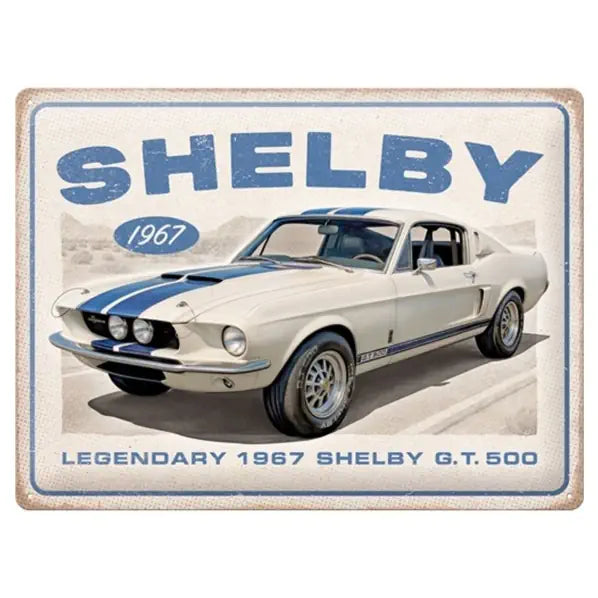 Metalen wandbord Shelby 1967 GT 500 30x40cm | Nostalgic-Art