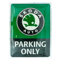 Metalen wandbord Skoda Parking Only 30x40cm | Nostalgic-Art