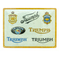 Metalen wandbord Triumph logo evolutie 30x40cm | Nostalgic-Art