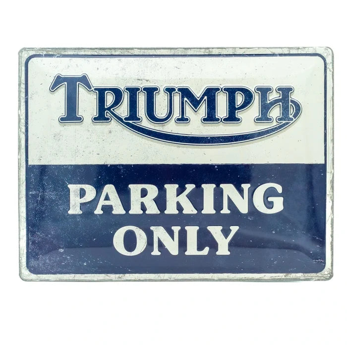 Metalen wandbord Triumph Parking Only 30x40cm | Nostalgic-Art
