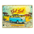 Metalen wandbord Volkswagen Bulli Let's Get Lost 30x40cm | Nostalgic-Art