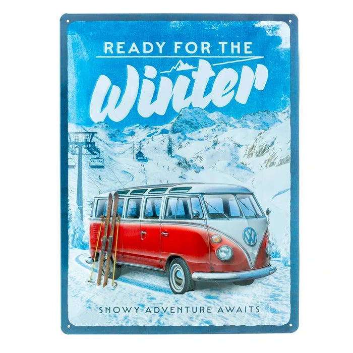 Metalen wandbord Volkswagen Ready For The Winter 30x40cm | Nostalgic-Art