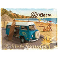 Metalen wandbord VW bus Ready for the summer 30x40cm | Nostalgic-Art