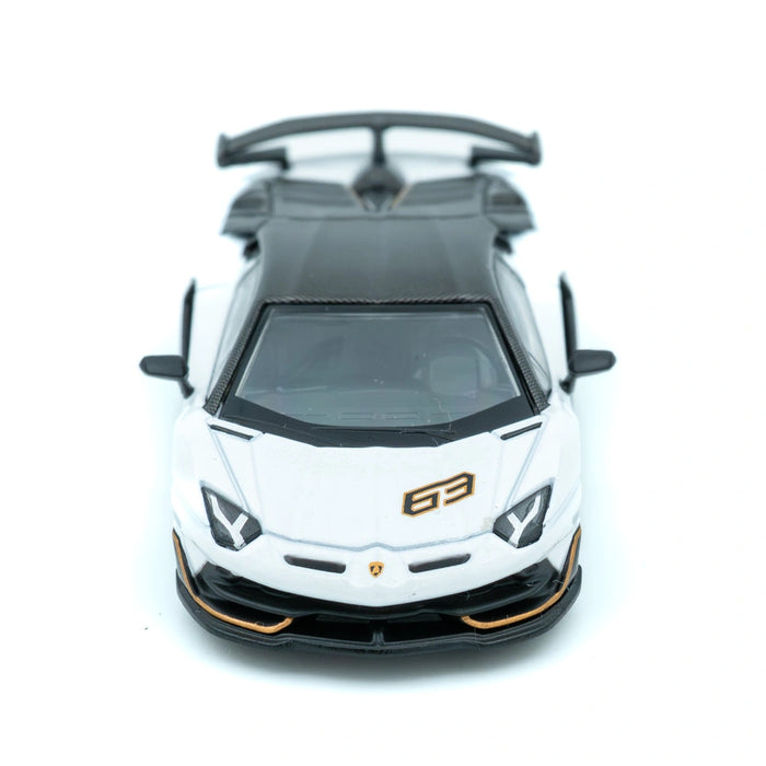 Mini GT Lamborghini Aventador SVJ 63 Bianco Asopo Schaalmodel 1:64