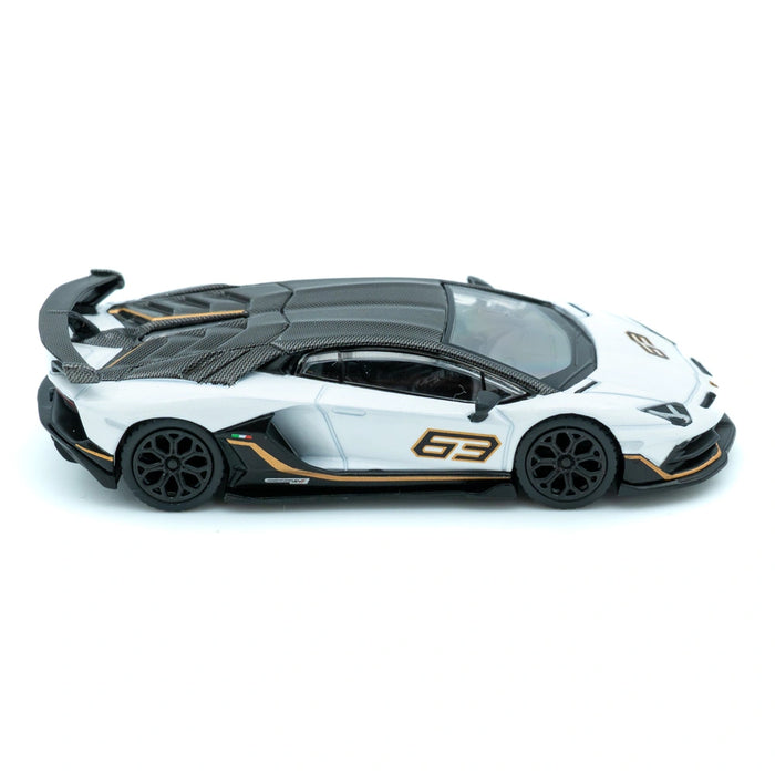 Mini GT Lamborghini Aventador SVJ 63 Bianco Asopo Schaalmodel 1:64