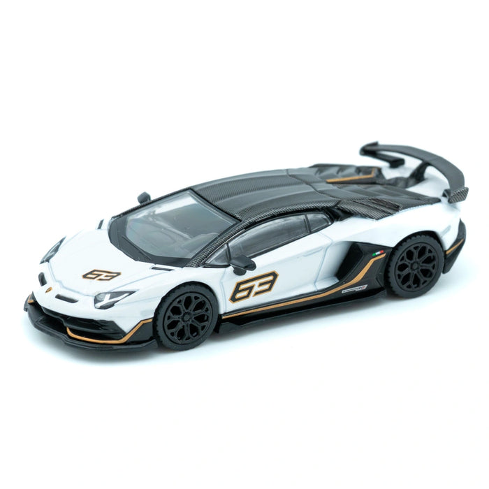 Mini GT Lamborghini Aventador SVJ 63 Bianco Asopo Schaalmodel 1:64