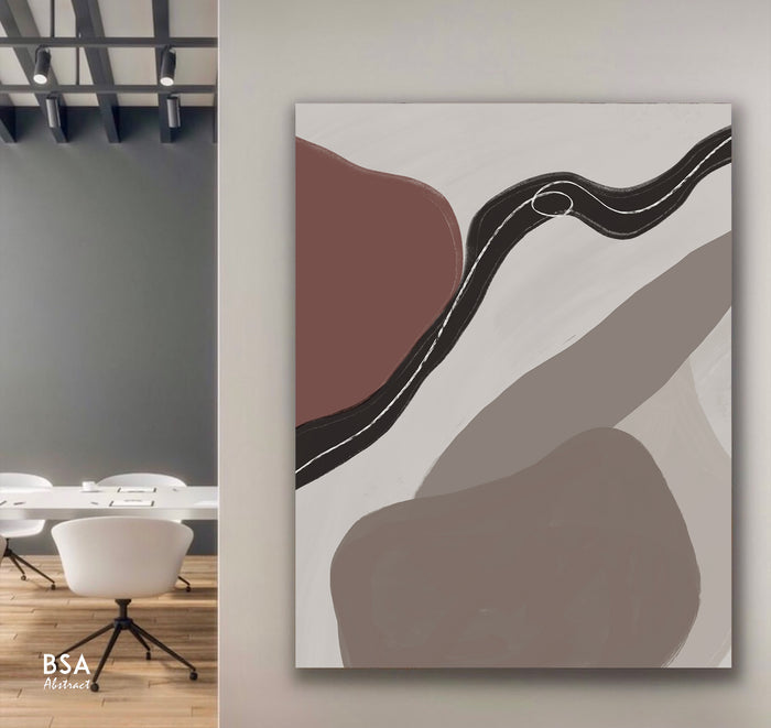Minimalist Modern Wall Art, Abstract Canvas Art Painting - Fora #21. Large Abstract Painting, Modern Abstract Painting, oil hand painting, office wall art, original abstract, textured art, Living room wall art, Modern interior wall art