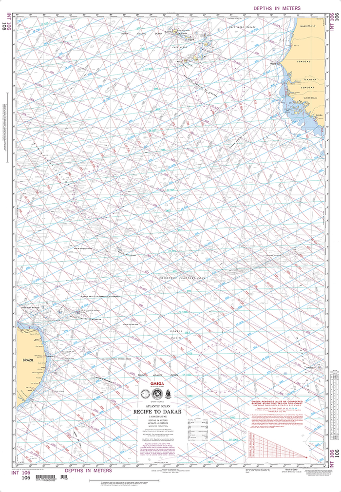 NGA Chart 106: Recife to Dakar (OMEGA)
