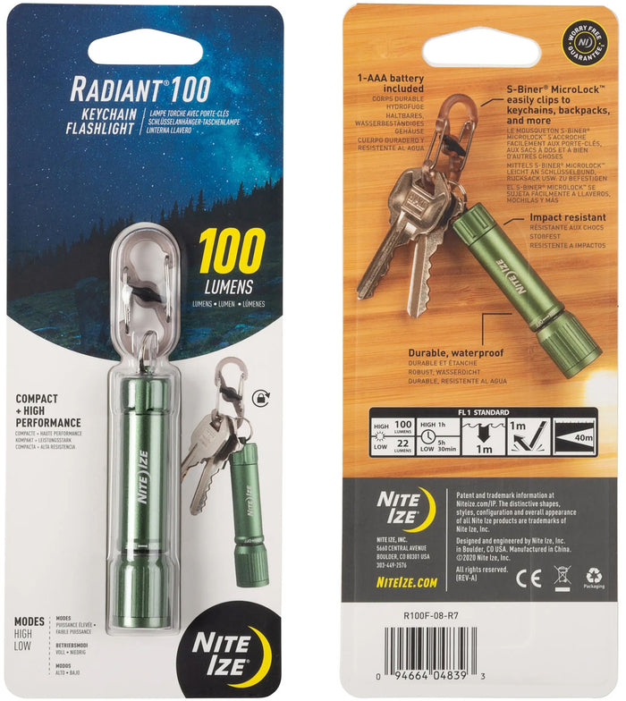 Radiant 100 Keychain Flashlight