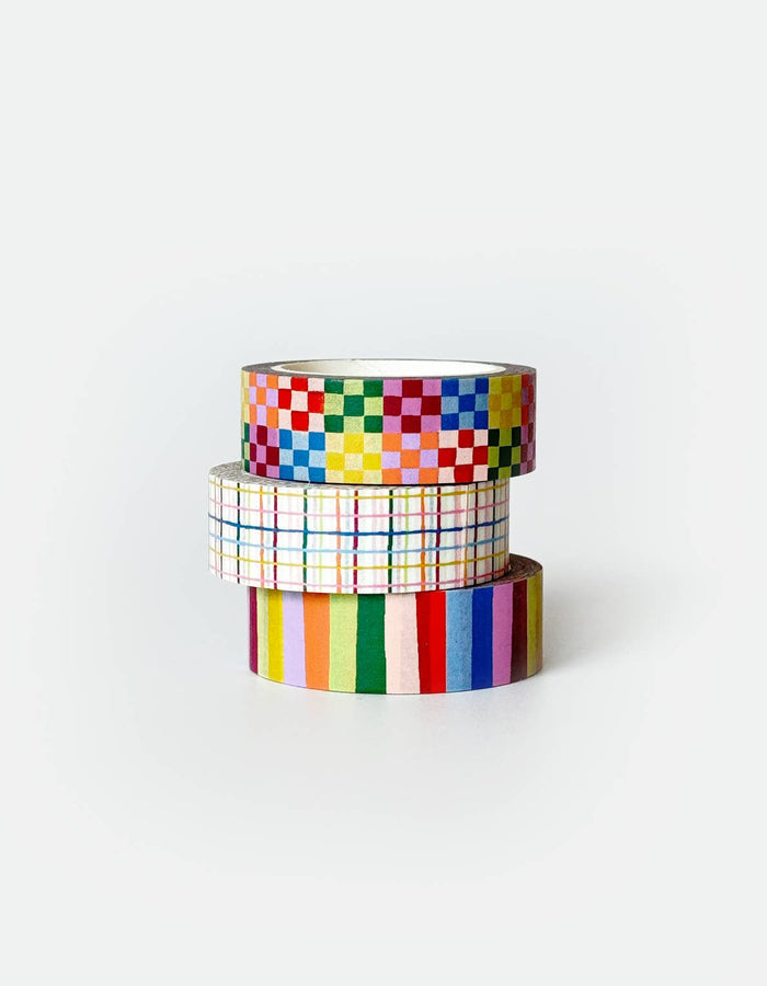 Rainbow Washi Tape, Set of 3