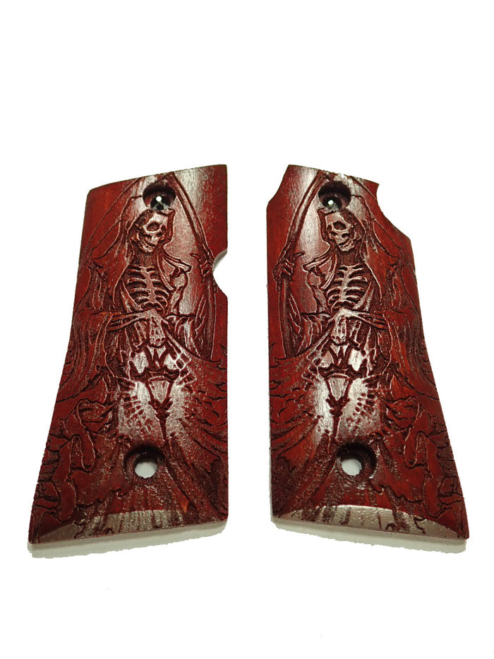 Rosewood Grim Reaper Colt Mustang Pocketlite Grips X