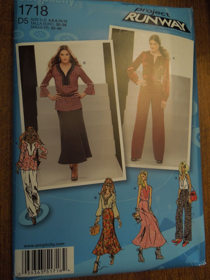 Simplicity 1718, Misses ,Separates, Uncut Sewing Pattern