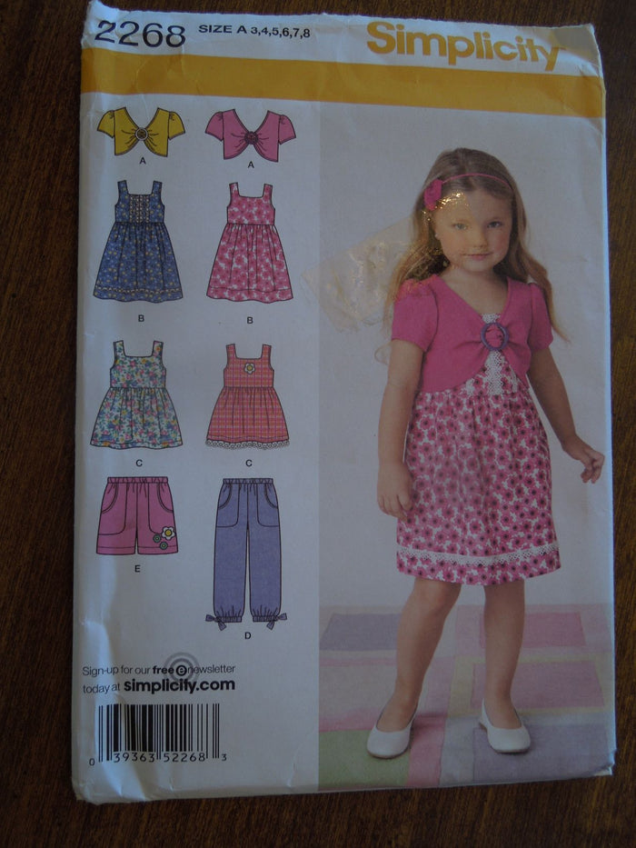 Simplicity 2268, Girls, Separates, Uncut Sewing Pattern