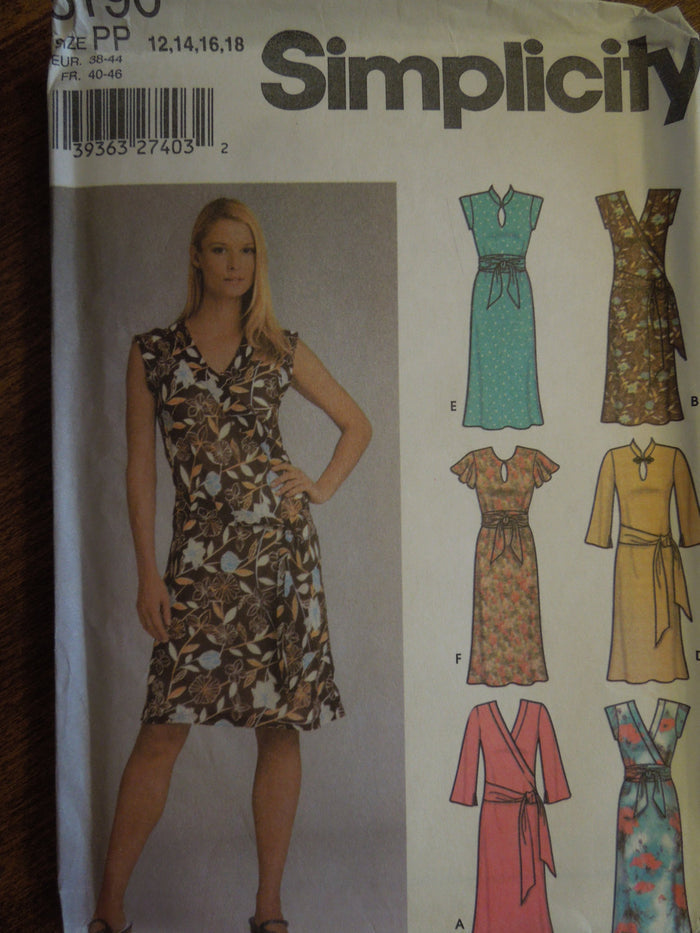 Simplicity 5190, Misses Dresses, UNCUT Sewing Pattern