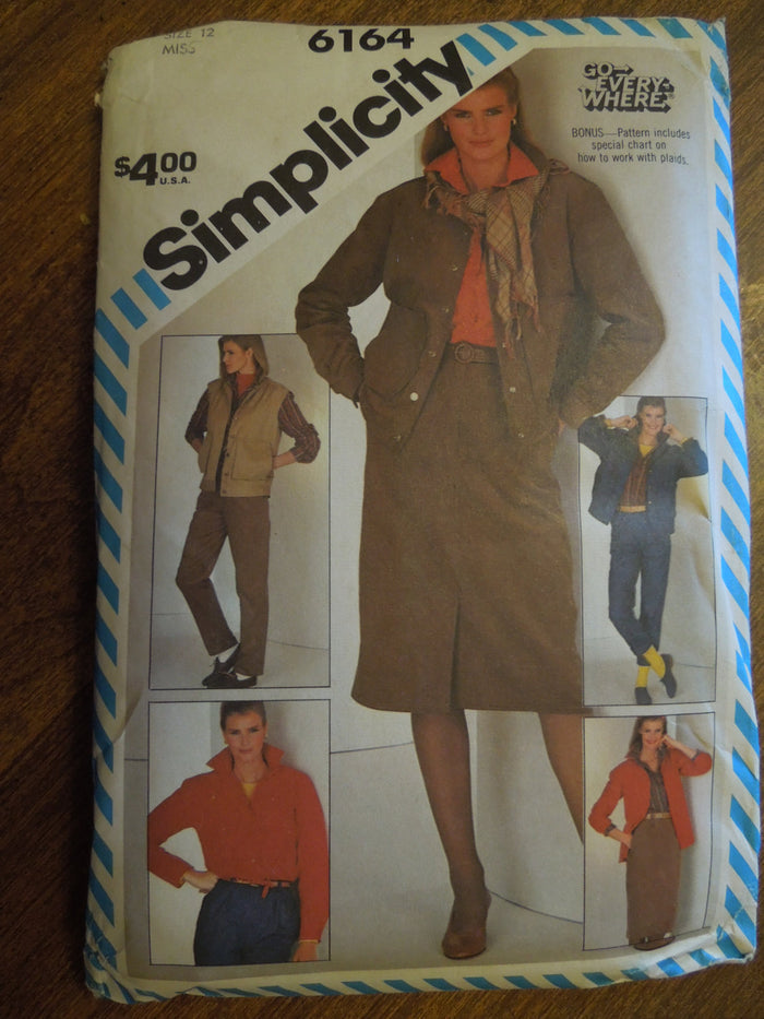 Simplicity 6164, Misses, Separates, UNCUT sewing pattern,
