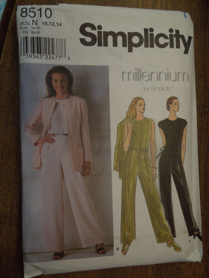 Simplicity 8510, Misses, Jumpsuits, Jackets, Petite, Uncut Sewing Pattern