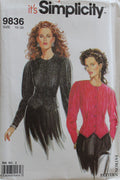 Simplicity 9836, Misses Blouses, Uncut Sewing Pattern